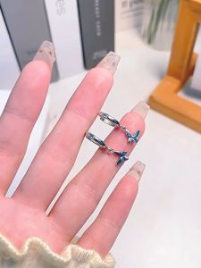 Saudi gold 18k pawnable legit pure gold S925 Italian sterling silver butterfly tassel earrings as a gift for women hypoallergenic non tarnish dangling