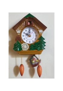 Jam Dinding Bentuk Rumah Bandul goyang dan bunyi melodi