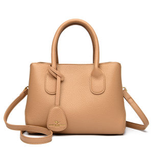 Fashionable Soft Leather Tote Bag Womens Large Capacity Handbag Maternaty Bag Casual Shoulder Bag Single Handle Zipper Closure