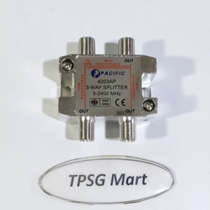 Bộ chia 1 ra 3 cho truyền hình cáp chia Tivi chia Camera / HIệu Pacific Spliter 5-2400 Mhz (Loại TỐT)