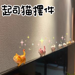 Screen Lying Decoration Computer Monitor Desktop Cat Decoration Decompression Girl Station TV Small Ornaments