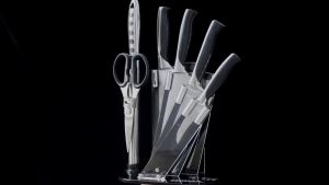 【Made in Japan】  Stainless Steel 6in1 Authentic Japan Knife Set COD Kitchen Knife Heavy Duty Set Original 6 pcs with Acrylic Knife Holder Knives Set Stainless Knife Made in Japan Original