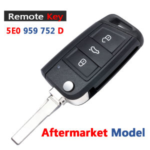 Chìa Khóa Điều Khiển Từ Xa KEYECU 434MHz MQB ID48 Cho Skoda Rapid Octavia MK3 2013+ Không Có Chức Năng Keyless Go Thiết Kế Dạng Gập 5E0 959 753 D