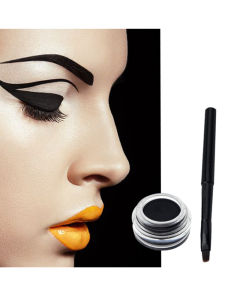 Black Eyeliner Pencil Smooth Gliding Waterproof Sweatproof Long-lasting Solid Eyeliner for Beginners Angel Mask Pudaier