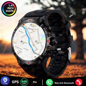 Đồng Hồ Thông Minh Compass 2025 Mới Màn Hình AMOLED 1.43 Inch Gọi Bluetooth Chống Nước IP68 Pin 500mAh Thiết Bị Theo Dõi Thể Dục