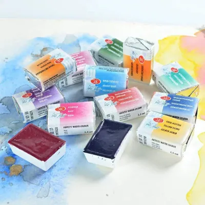 White Night Monochromatic Solid Watercolor Pigments Beginner Artist Grade Watercolor Set Cultural Business Supplies Stationery