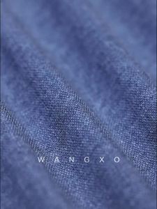 WANGXO | Relaxed Cross V-neck with Pearl Chain Waist Linen Outfit