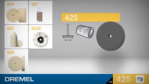 [ GH HARDWARE ] DREMEL 425 Polishing Wheel  22.5mm - 4 pcs / pkt