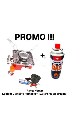SET Alat Masak Kompor STOVE + Gas Portable Original Camping/Outdoor/dll
