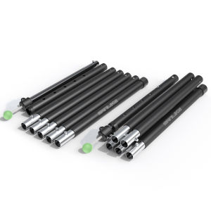 SANLIKE Tarp Pole for Tent Aluminum Pole Sets of 2 Foldable Outdoor Camping Equipment Awning Poles Glass Bead Spring Connection with Storage Bag