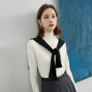 3COLOUR·S | Semi-high Collar Fleece T-shirt Long Sleeve