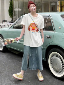 กระโปรงยีนส์ทรงเอเอวสูง ทรงเข้ารูป สำหรับผู้หญิงไซส์ใหญ่ ฤดูร้อน 2025 กระโปรงสั้นทรงเข้ารูปสำหรับผู้หญิงตัวเล็ก กระโปรงทรงเข้ารูป