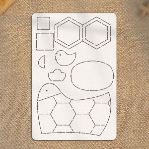 YOMDID 1pc Handmade DIY Tracing Patchwork Template DIY Hen Pattern PET Sewing Template Easter Hen Storage Basket Template