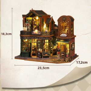 Nhà Búp Bê Thu Nhỏ Bằng Gỗ DIY 2014 Chủ Đề Hiệu Sách Twilight Handmade Mô Hình Nhà Lắp Ráp Đồ Chơi Dành Cho Lứa Tuổi 14+ Quà Tặng Sinh Nhật