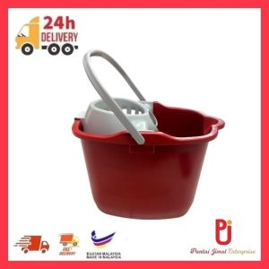Baldi Mop/ Tong Mop Plastik/ Plastic Mop Bucket With Wheel 17.5Liter | Mop Pail With Wheels | Mopping Pail With Wheels