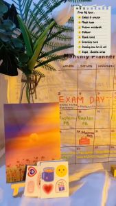 Planner Bulanan Pastel Korea Aesthetic 30x40cm Dekorasi Meja Belajar Untuk Dinding Kantor Meja Belajar