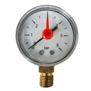 Đồng Hồ Đo Áp Suất Y50 50mm Kết Nối Xuyên Tâm G1/4 Cảm Biến Đồng Cho Nước Dầu Khí 0-6 Bar Manometer