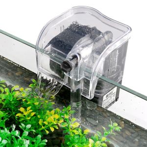External Hanging Waterfall Filter Hanging Activated Carbon Biochemical Wall Mounted Fish Tank Filtration Aquarium Water Filter Suspension Oxygen Pump Submersible