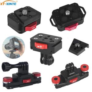 Quick Release Plate Stabilizer Mount Fast Insall Switch Tripod Adapter for Gopro Insta360 Osmo Action Pocket Stand Backpack Clip