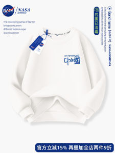 NASA Kids Sweatshirt Boys Spring Autumn Sports White T-Shirt Childrens Clothing Cotton Polyester Blend Comfortable Casual Wear