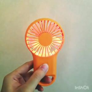[LADSCI] Kipas Angin Mini Portable Recharge /RGB Light Rechargeable Pocket Fan/The Roku Mini Fan dengan Gesper dan Cahaya Berwarna-warni