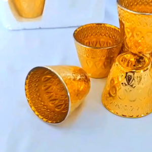 Gelas Air Zamzam Lusinan Gelas cucing emas Gold/ Sliver Isi 12pcs Oleh Oleh Haji/Umroh Gelas Arabian/Sloki Arab Mekkah Oleh Oleh Survenir Muslim Ramadhan