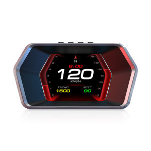 RYSJM | New Smart P17 HUD Head Up Display Car OBD2 GPS On-board Diagnostics Computer Digital Speedometer Voltage Gauge Auto Electronics