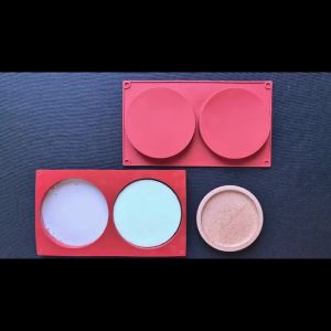 1 Khuôn Bánh Silicon Tròn 2 Lỗ Để Nướng Bánh Mousse Và Bánh Kem Sô Cô La 3D - Dụng Cụ Làm Bánh Nhà Bếp