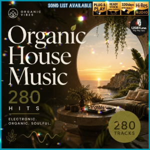 【Organic House Music】•280 Hits• USB Pendrive MP3 HQ Sound READY STOCK | D021