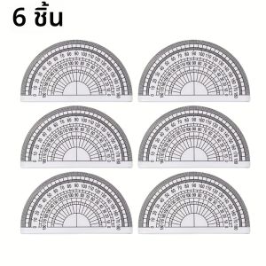 3/6 ชิ้น โปร่งใส 180 ° °     ชุดวงเวียนวัดมุม - เครื่องมือวัดความแม่นยำสูงสำหรับนักเรียนและมืออาชีพ