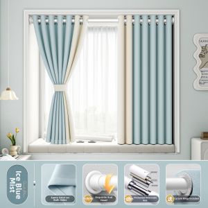 WEILAISHI | Elegant Sun-blocking Blackout Bedroom Curtains Easy Installation