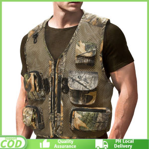 LOOGU Outdoor Work Safari Vest Waistcoat Lightweight Comforatble Traveling Photography Vest Multi Pockets Waistcoat Climbing Photography Fishing Vest