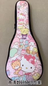 Ukulele Bag  23 inch 24 Inch Custom High-end PU Leather Storage Bag 15mm Pearl Cotton Waterproof Thickened Ukulele Bag Children Ukulele Accessories