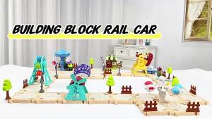 CONUSEA | DIY Puzzle Track Car Set Assembling Scene Rail Train Learning Logic Road Board Games Educational Toy Kid Boy Birthday Gifts