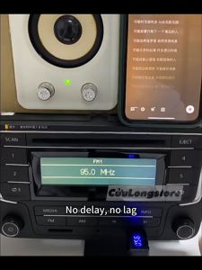 USB Bluetooth cho ô tô 5.3 có đèn led hiển thị đầu bluetooth xe hơi xe tải nghe nhạc kết nối ổn định