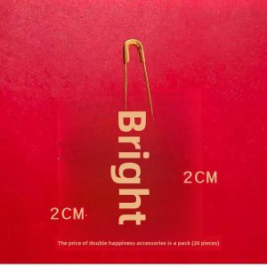 Wedding Celebration Red Silk Ribbon with Gold Embossed Characters Bunting Decorative Ties for Bedding Bundling Festive Gifts