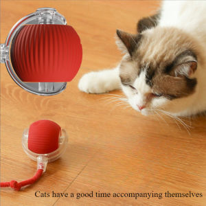 Pet Cat Electric Interactive Cat Toy Ball Red Super Drive Cat Rolling Ball Motion Activation Sensor
