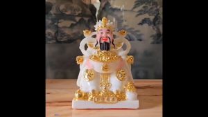 [6inch] 5 Ông Thần Tiền Mẫu Phú Qúy Đá Việt Nam cao 16cm Đẹp