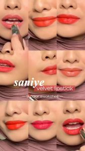 SANIYE [BPOM] Lipstik Matte Watterproof High Pigmented | Lipstick Lembab dan tidak Kering Di Bibir K2021