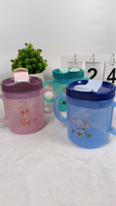Coral Babies 3-Way Training Cup for Babies 6 Months Silicone Straw Spill-Resistant