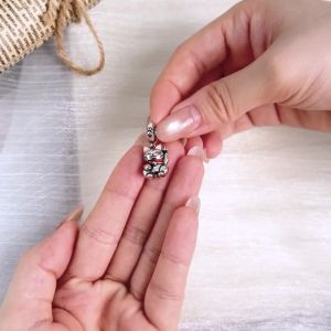 Chất Liệu Bạc 925 Hạt Charm Có Thể Mở Được Mèo May Mắn Mặt Dây Chuyền Nữ Tự Làm Trang Sức Phù Hợp Với Ban Đầu Vòng Tay Vòng Cổ
