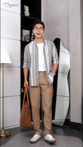 Quần tây âu DUGARCO nam dáng slim crop ống suông chất liệu cao cấp 238PMB22026