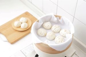 BOSSLU Kain Kukus Makanan Pangsit Dimsum Anti Lengket 1AS20