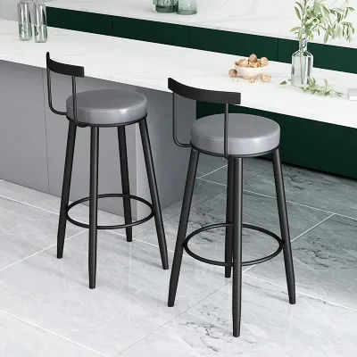 Scandinavian Bar Stool High Back
