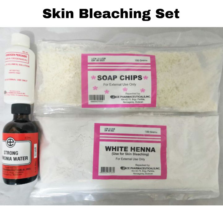 White Henna Skin Bleaching Set w Instruction Inside Skin