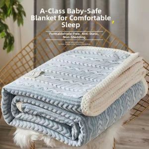 GUANGMANZHI | Chăn Dày Bằng Vải Flannel Coral Fleece
