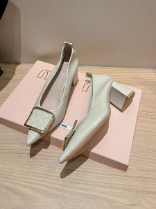 Comfortable Work Shoes Yolomite Soft Leather Pointed Toe High Heels Fashionable Single Shoes for Women Tired Foot Relief