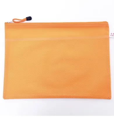 Transparent Mesh Envelope Bag with Zipper File Document Organizer B4/A4/B5A5/A6
