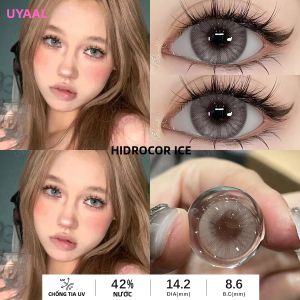 UYAAI 1 Cặp Kính Áp Tròng Mềm Dùng Một Lần Hàng Năm HEMA Màu Xanh Chất Lượng Cao Nhiều Màu Trang Điểm Làm Đẹp Mắt Sức Khỏe Đa Tiêu Điểm