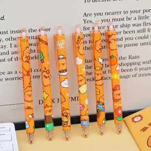 MOMO 0.5MM Capybara Press Gel Pen Blk Ink Quick-drying Spring Pen School Stationery Supplies